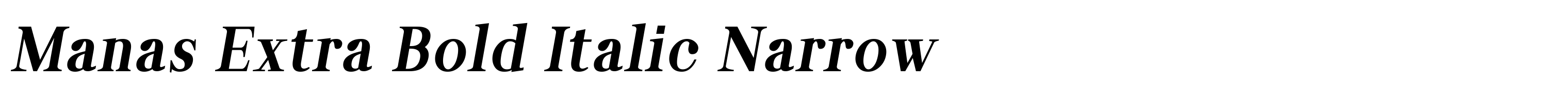 Manas Extra Bold Italic Narrow
